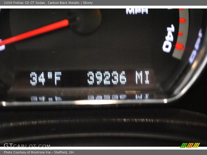 Carbon Black Metallic / Ebony 2009 Pontiac G6 GT Sedan