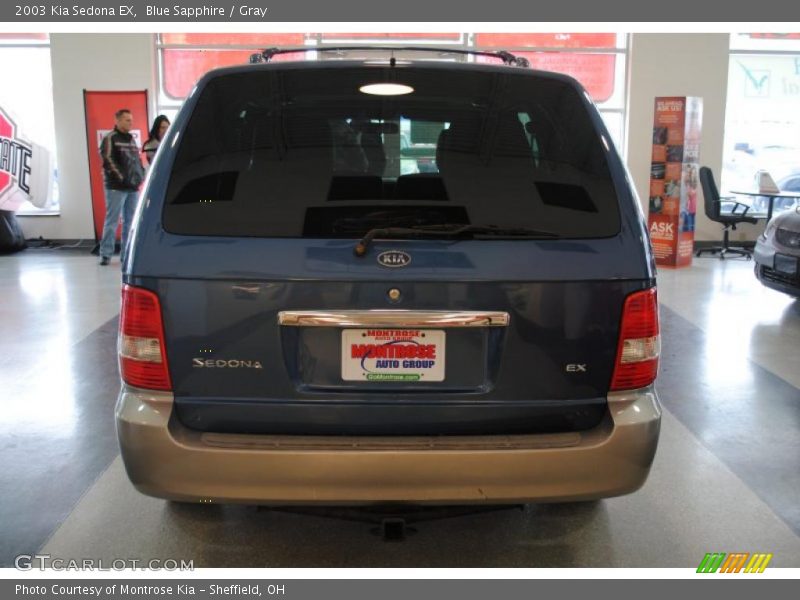 Blue Sapphire / Gray 2003 Kia Sedona EX