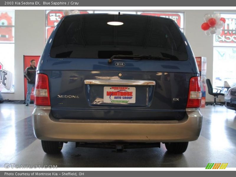 Blue Sapphire / Gray 2003 Kia Sedona EX