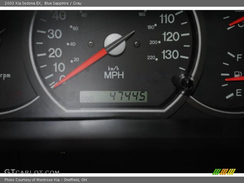 Blue Sapphire / Gray 2003 Kia Sedona EX