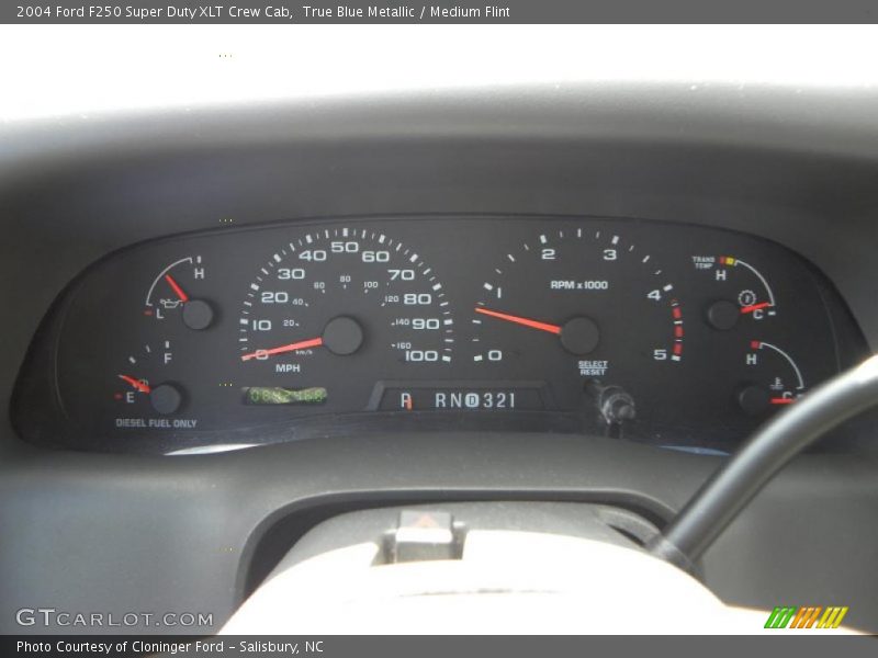 True Blue Metallic / Medium Flint 2004 Ford F250 Super Duty XLT Crew Cab