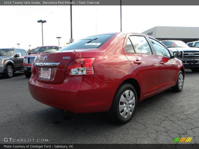 Barcelona Red Metallic / Dark Charcoal 2010 Toyota Yaris Sedan