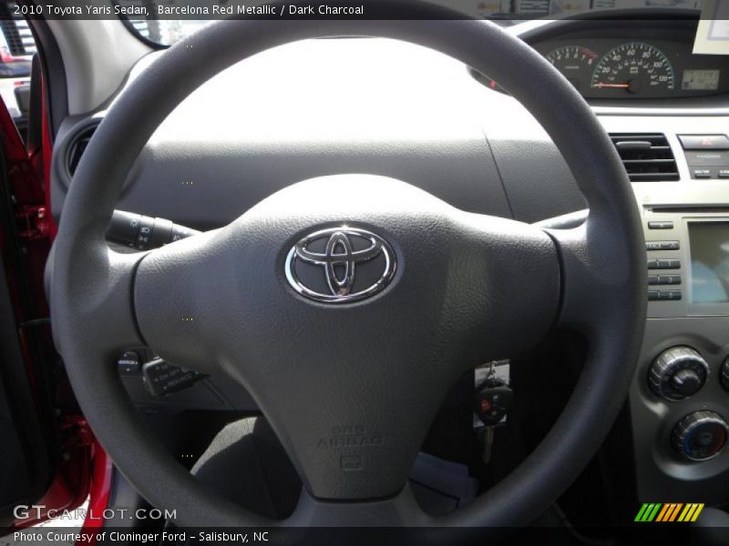 Barcelona Red Metallic / Dark Charcoal 2010 Toyota Yaris Sedan