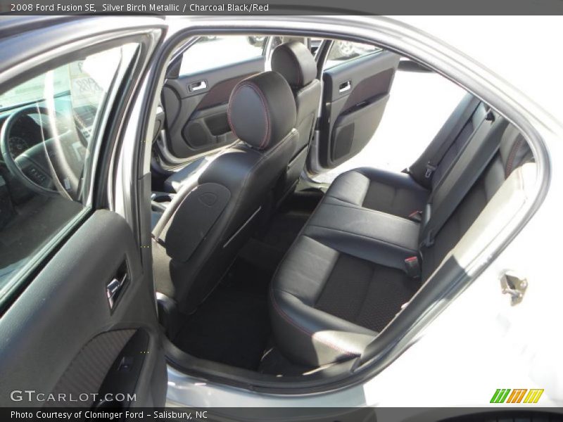 Silver Birch Metallic / Charcoal Black/Red 2008 Ford Fusion SE