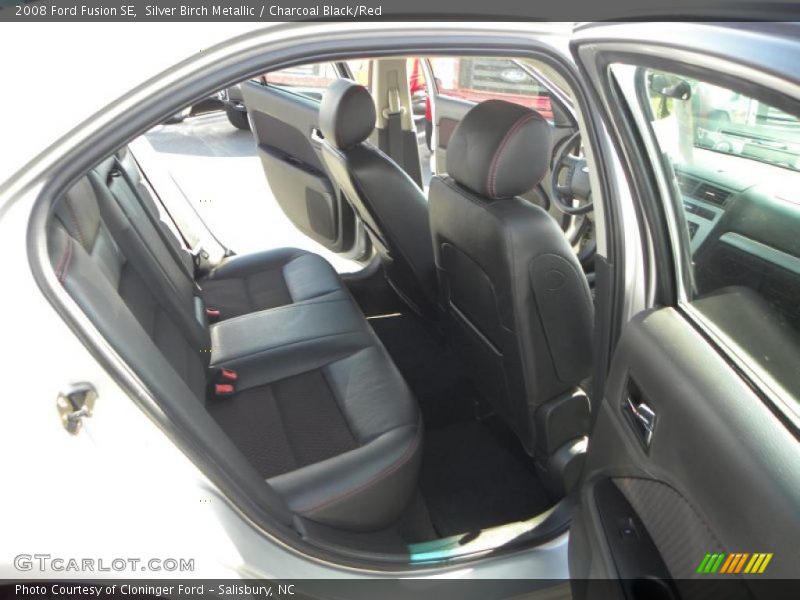 Silver Birch Metallic / Charcoal Black/Red 2008 Ford Fusion SE