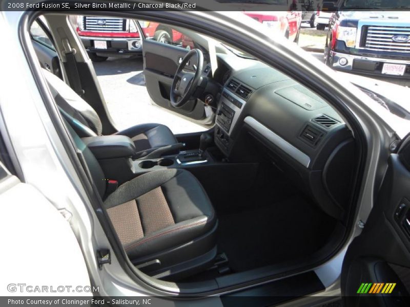 Silver Birch Metallic / Charcoal Black/Red 2008 Ford Fusion SE