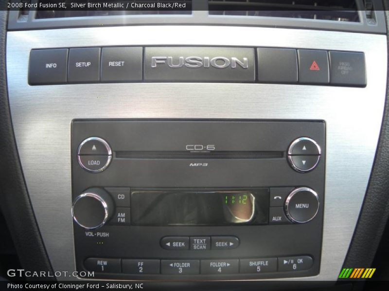 Silver Birch Metallic / Charcoal Black/Red 2008 Ford Fusion SE