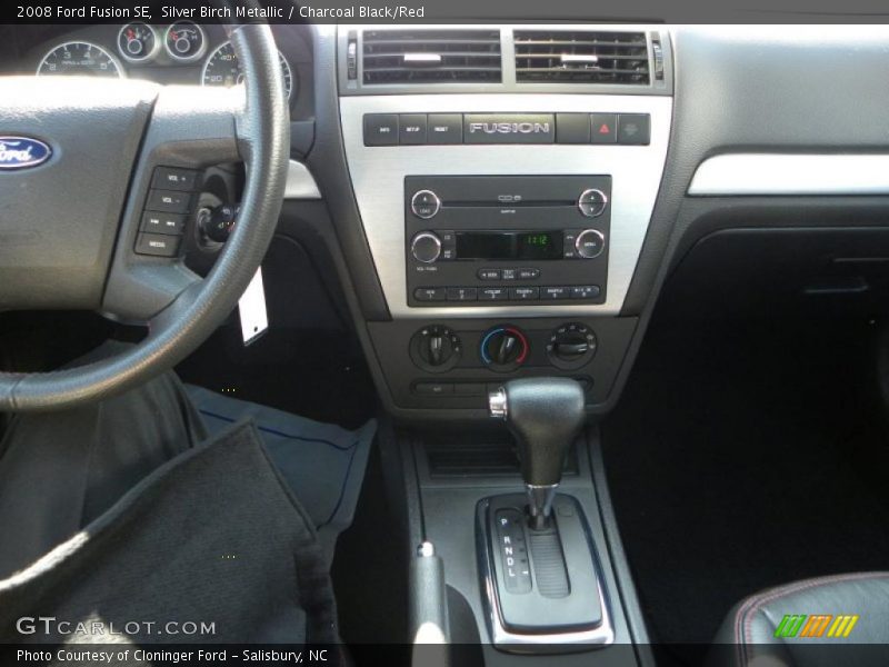 Silver Birch Metallic / Charcoal Black/Red 2008 Ford Fusion SE