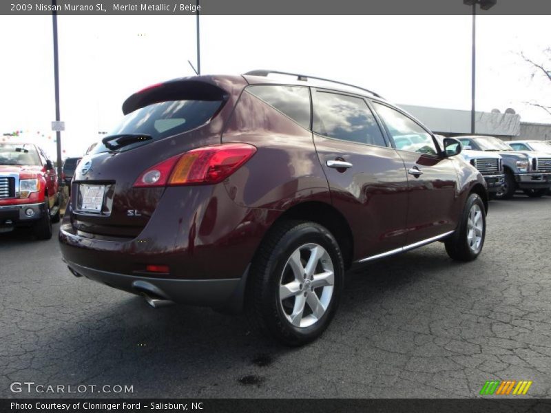 Merlot Metallic / Beige 2009 Nissan Murano SL