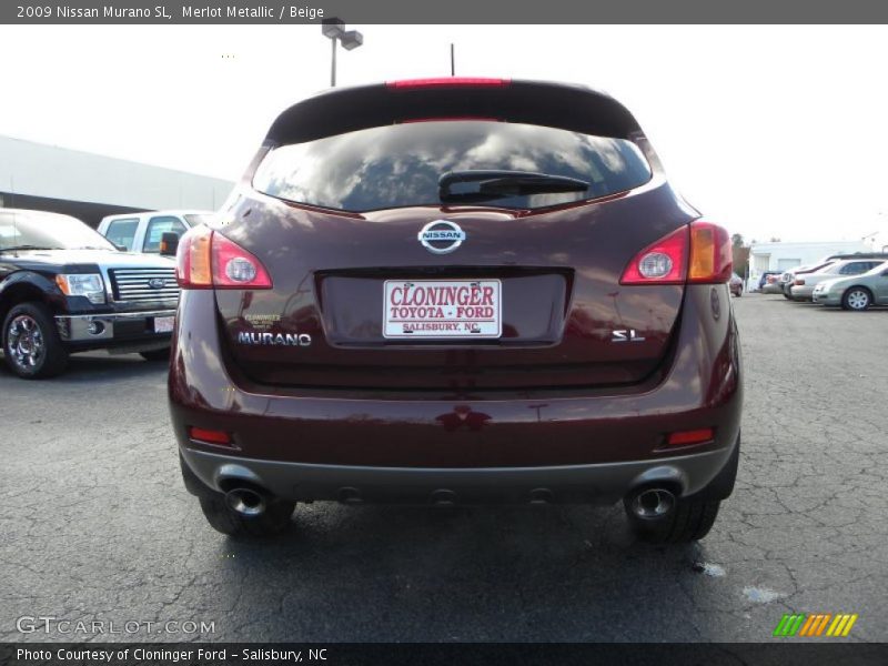 Merlot Metallic / Beige 2009 Nissan Murano SL