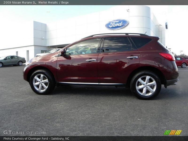 Merlot Metallic / Beige 2009 Nissan Murano SL