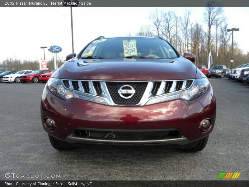 Merlot Metallic / Beige 2009 Nissan Murano SL