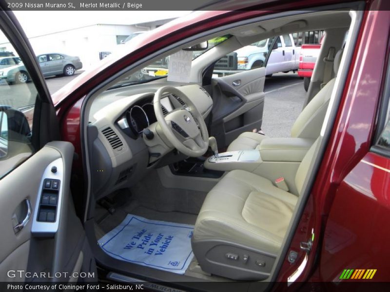 Merlot Metallic / Beige 2009 Nissan Murano SL