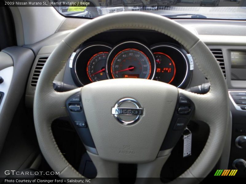 Merlot Metallic / Beige 2009 Nissan Murano SL
