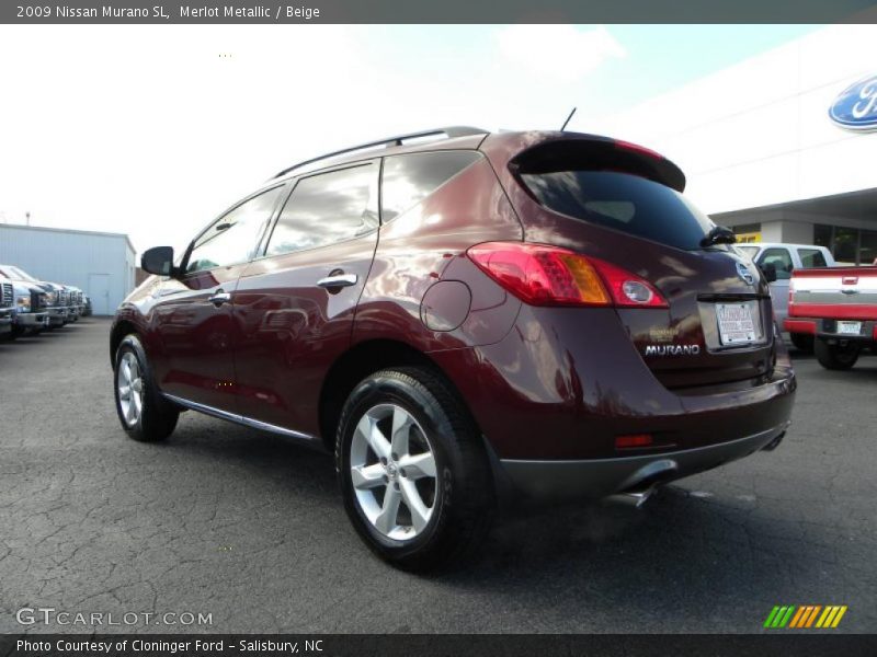 Merlot Metallic / Beige 2009 Nissan Murano SL