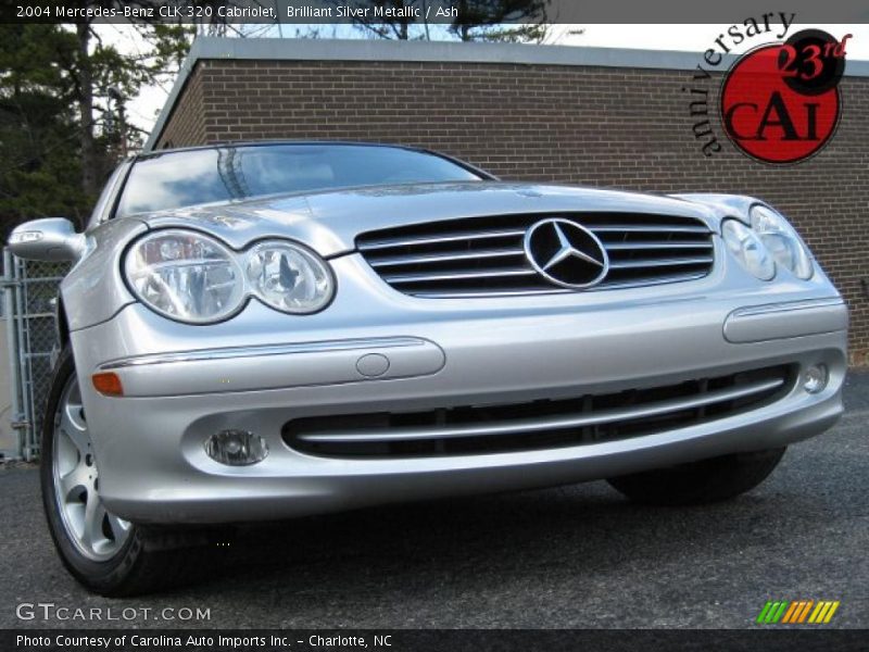 Brilliant Silver Metallic / Ash 2004 Mercedes-Benz CLK 320 Cabriolet