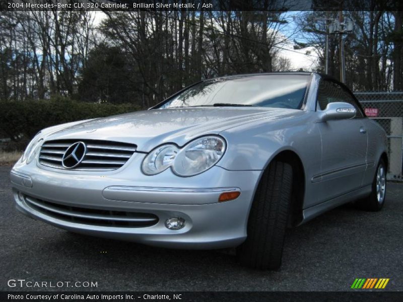Brilliant Silver Metallic / Ash 2004 Mercedes-Benz CLK 320 Cabriolet