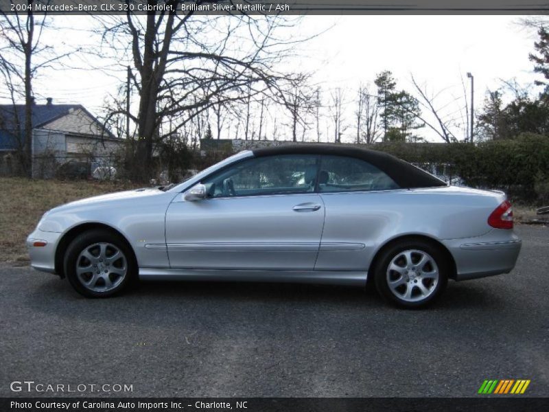 Brilliant Silver Metallic / Ash 2004 Mercedes-Benz CLK 320 Cabriolet