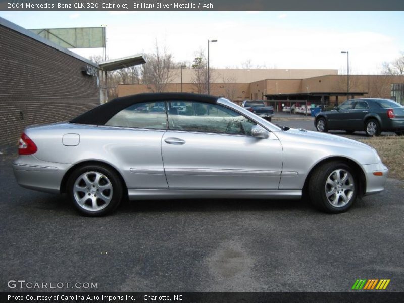 Brilliant Silver Metallic / Ash 2004 Mercedes-Benz CLK 320 Cabriolet