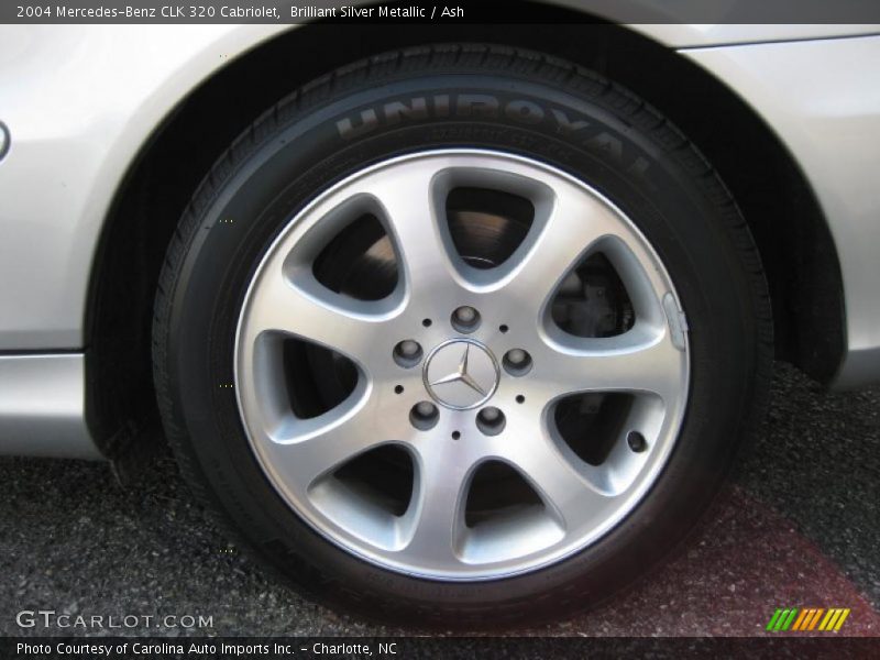 Brilliant Silver Metallic / Ash 2004 Mercedes-Benz CLK 320 Cabriolet