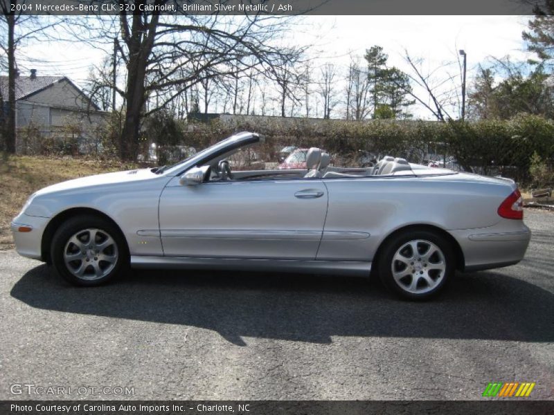 Brilliant Silver Metallic / Ash 2004 Mercedes-Benz CLK 320 Cabriolet