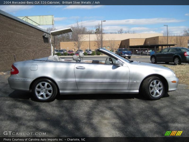 Brilliant Silver Metallic / Ash 2004 Mercedes-Benz CLK 320 Cabriolet