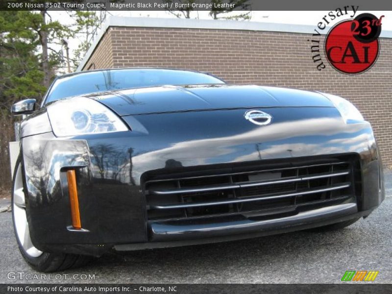 Magnetic Black Pearl / Burnt Orange Leather 2006 Nissan 350Z Touring Coupe