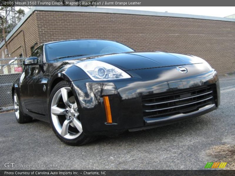 Magnetic Black Pearl / Burnt Orange Leather 2006 Nissan 350Z Touring Coupe