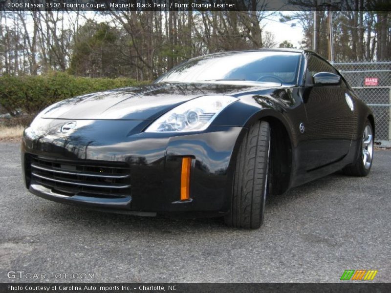 Magnetic Black Pearl / Burnt Orange Leather 2006 Nissan 350Z Touring Coupe