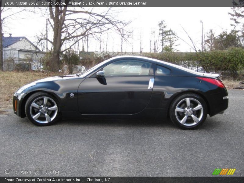 Magnetic Black Pearl / Burnt Orange Leather 2006 Nissan 350Z Touring Coupe