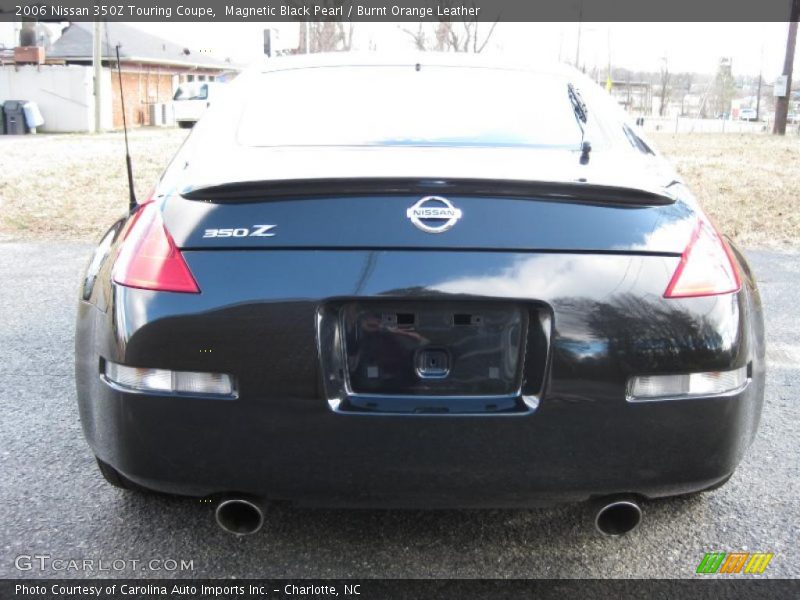 Magnetic Black Pearl / Burnt Orange Leather 2006 Nissan 350Z Touring Coupe