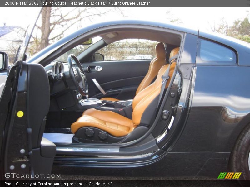 Magnetic Black Pearl / Burnt Orange Leather 2006 Nissan 350Z Touring Coupe
