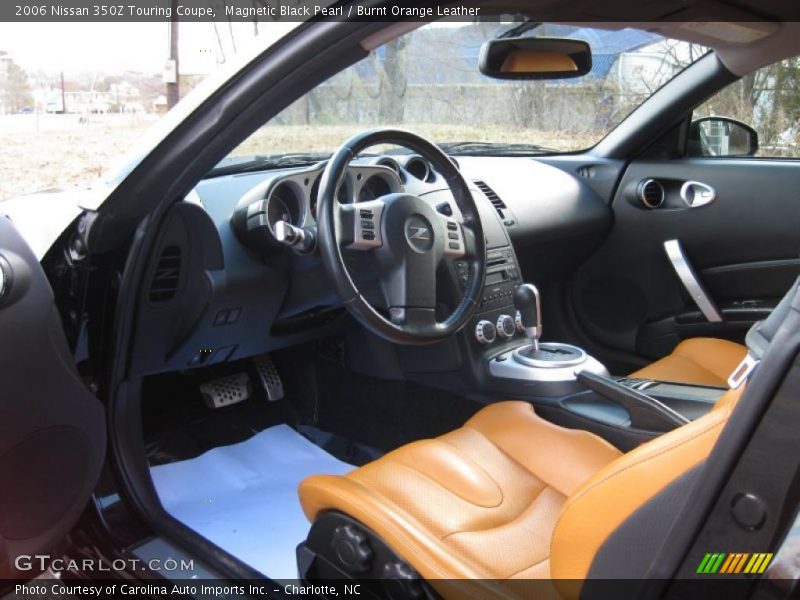 Magnetic Black Pearl / Burnt Orange Leather 2006 Nissan 350Z Touring Coupe