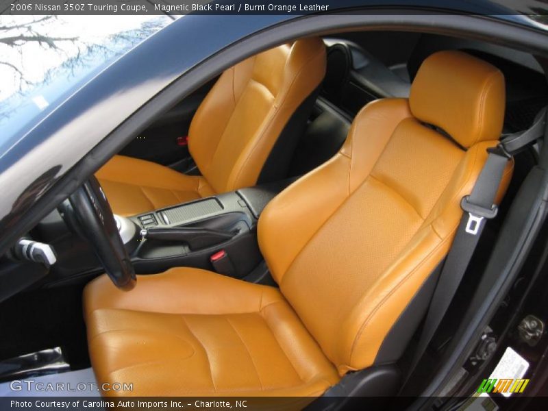 Magnetic Black Pearl / Burnt Orange Leather 2006 Nissan 350Z Touring Coupe