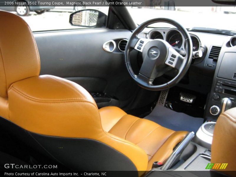 Magnetic Black Pearl / Burnt Orange Leather 2006 Nissan 350Z Touring Coupe