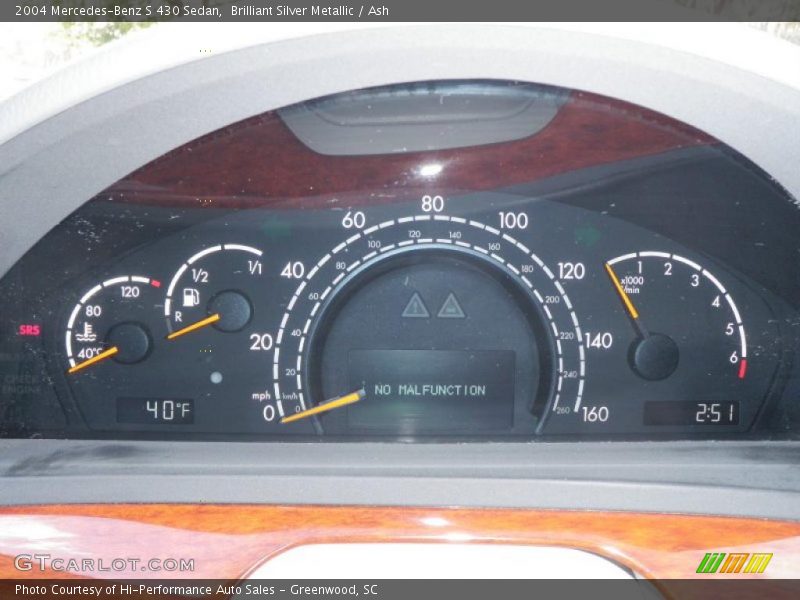 Brilliant Silver Metallic / Ash 2004 Mercedes-Benz S 430 Sedan