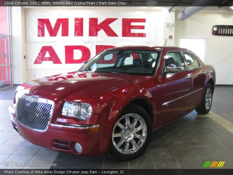 Inferno Red Crystal Pearl / Dark Slate Gray 2008 Chrysler 300 C HEMI