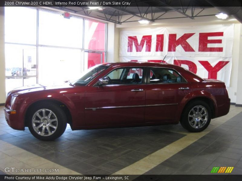 Inferno Red Crystal Pearl / Dark Slate Gray 2008 Chrysler 300 C HEMI