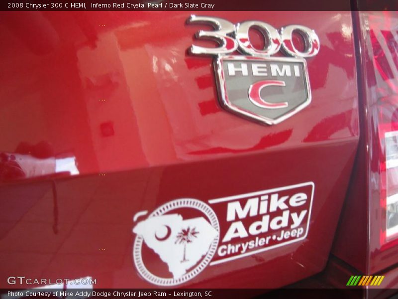 Inferno Red Crystal Pearl / Dark Slate Gray 2008 Chrysler 300 C HEMI