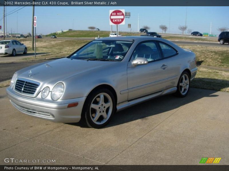 Brilliant Silver Metallic / Ash 2002 Mercedes-Benz CLK 430 Coupe