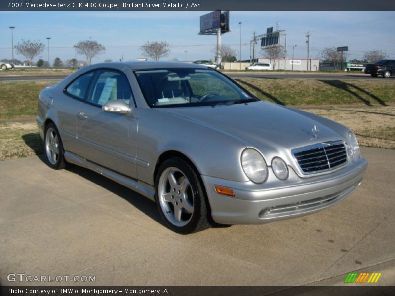 Brilliant Silver Metallic / Ash 2002 Mercedes-Benz CLK 430 Coupe