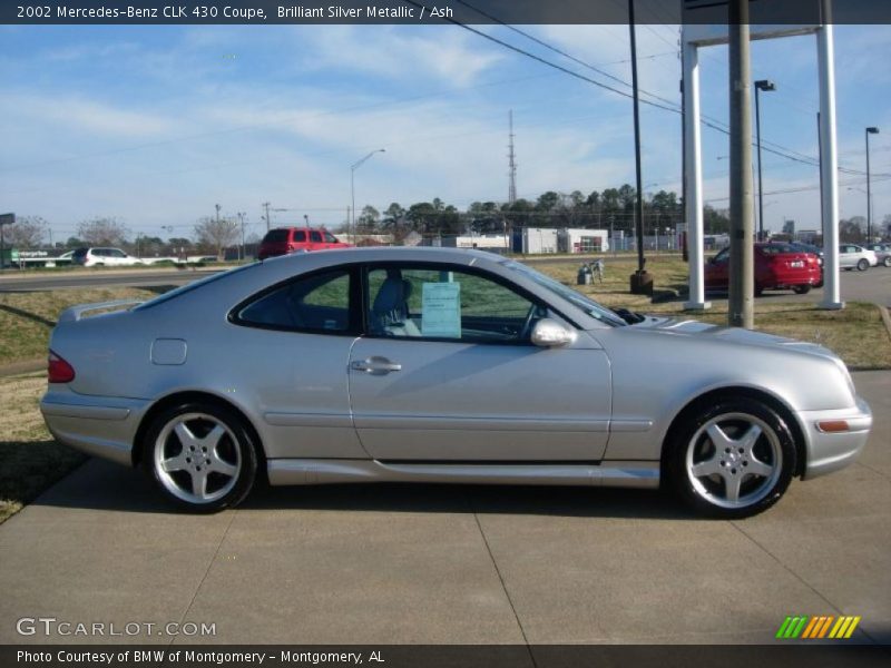 Brilliant Silver Metallic / Ash 2002 Mercedes-Benz CLK 430 Coupe