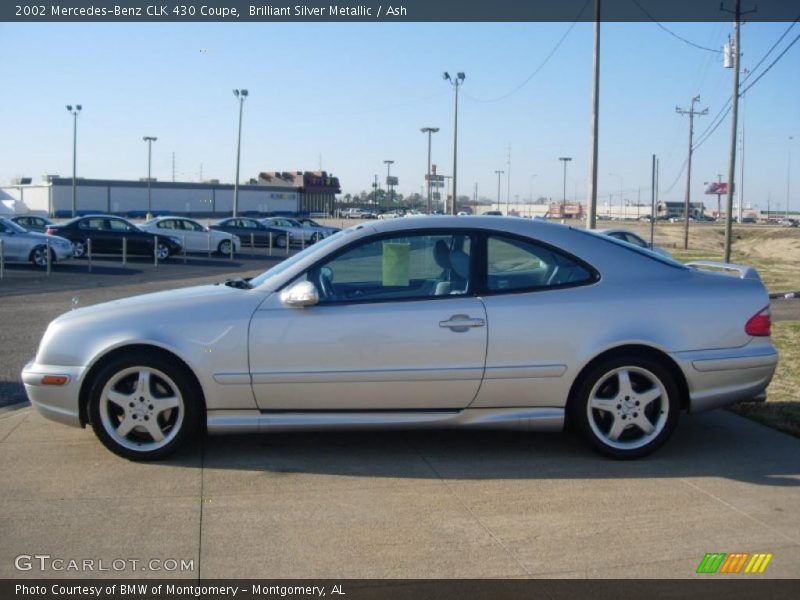 Brilliant Silver Metallic / Ash 2002 Mercedes-Benz CLK 430 Coupe