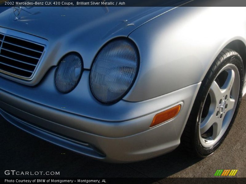 Brilliant Silver Metallic / Ash 2002 Mercedes-Benz CLK 430 Coupe