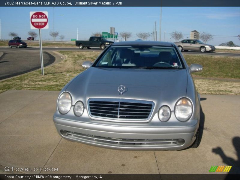 Brilliant Silver Metallic / Ash 2002 Mercedes-Benz CLK 430 Coupe