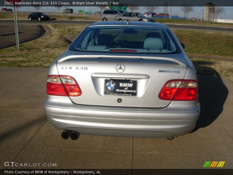 Brilliant Silver Metallic / Ash 2002 Mercedes-Benz CLK 430 Coupe