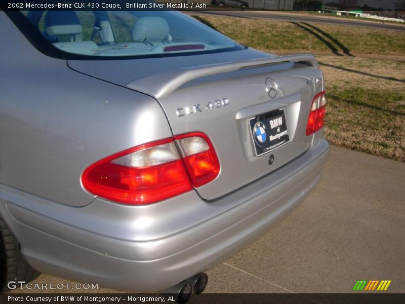 Brilliant Silver Metallic / Ash 2002 Mercedes-Benz CLK 430 Coupe
