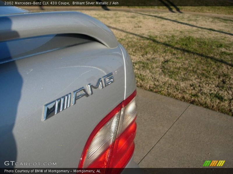Brilliant Silver Metallic / Ash 2002 Mercedes-Benz CLK 430 Coupe