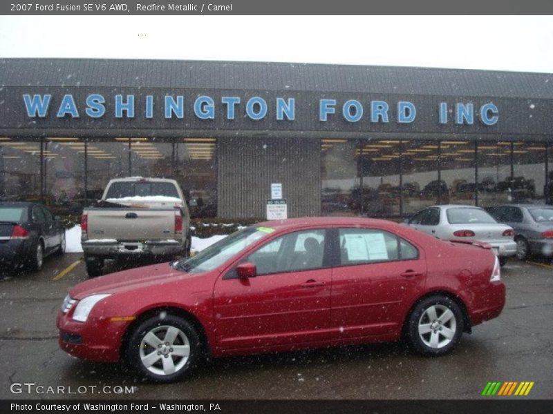 Redfire Metallic / Camel 2007 Ford Fusion SE V6 AWD