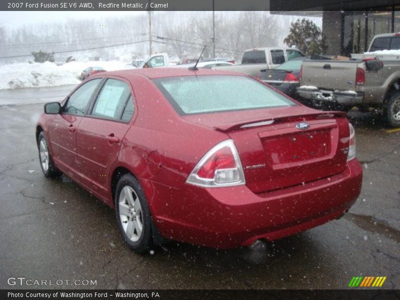Redfire Metallic / Camel 2007 Ford Fusion SE V6 AWD